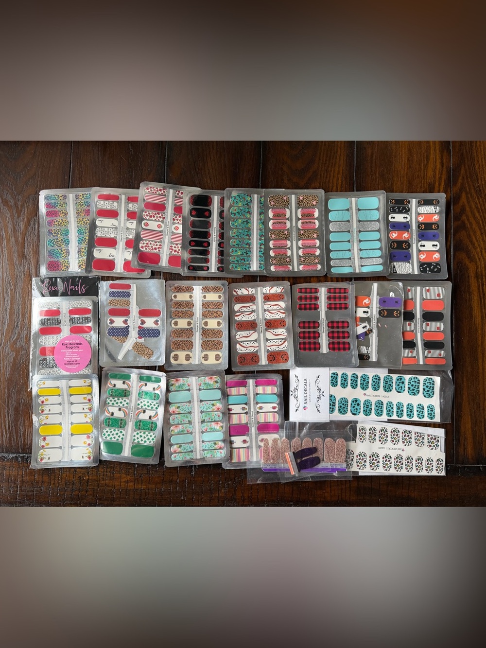 Assorted Nail Wraps - Multi Color Nail Stickers Set